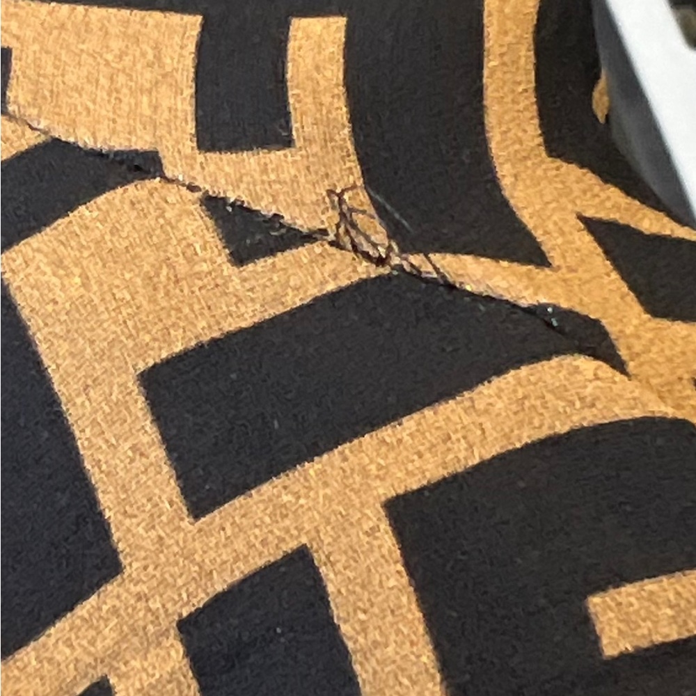 Fendi FF Logo Print Pajama Trousers Brown/Black Silk Twill Size 44 - Picture 10 of 10